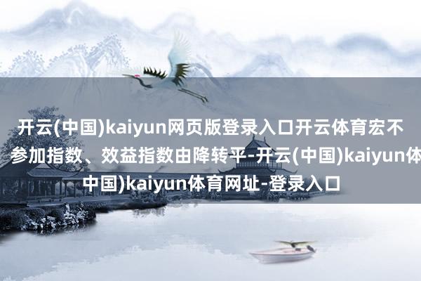 开云(中国)kaiyun网页版登录入口开云体育宏不雅经济感受指数、参加指数、效益指数由降转平-开云(中国)kaiyun体育网址-登录入口